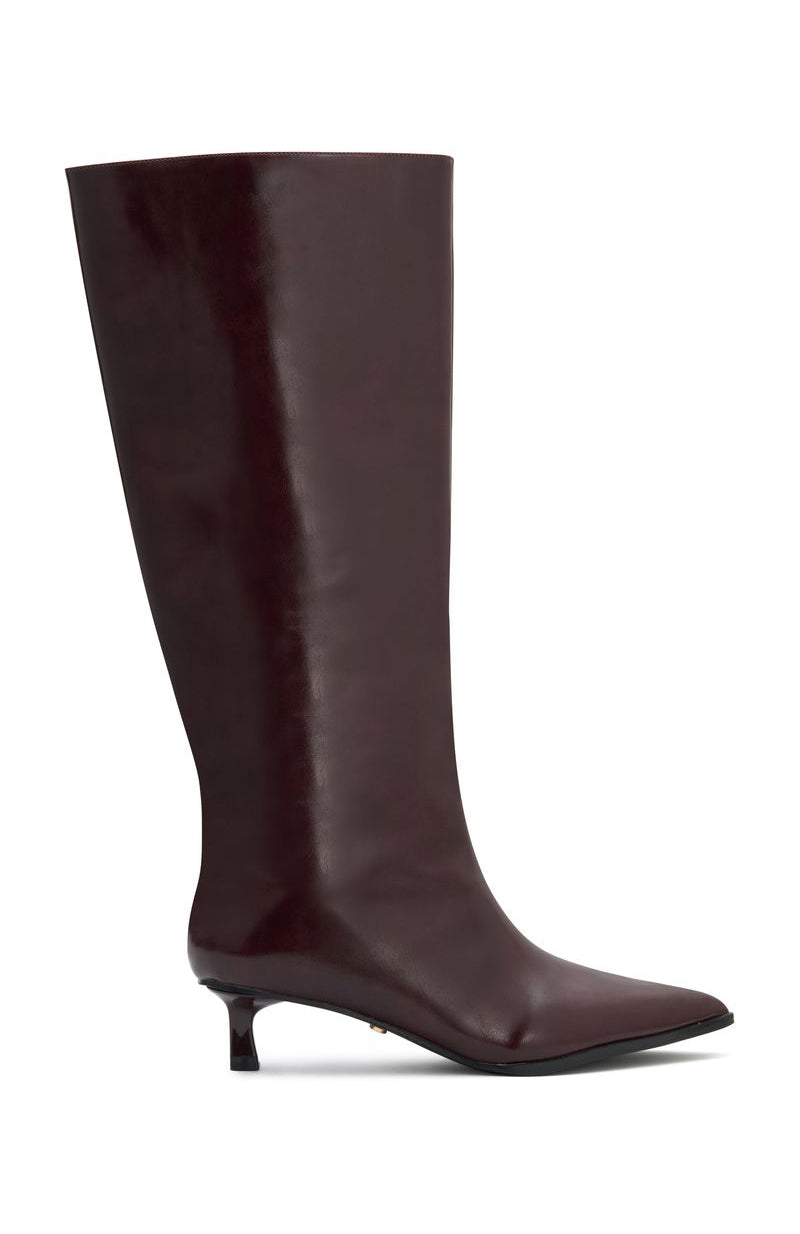 White Fox Juliette Knee High Boots Cherry Cola Crinkle