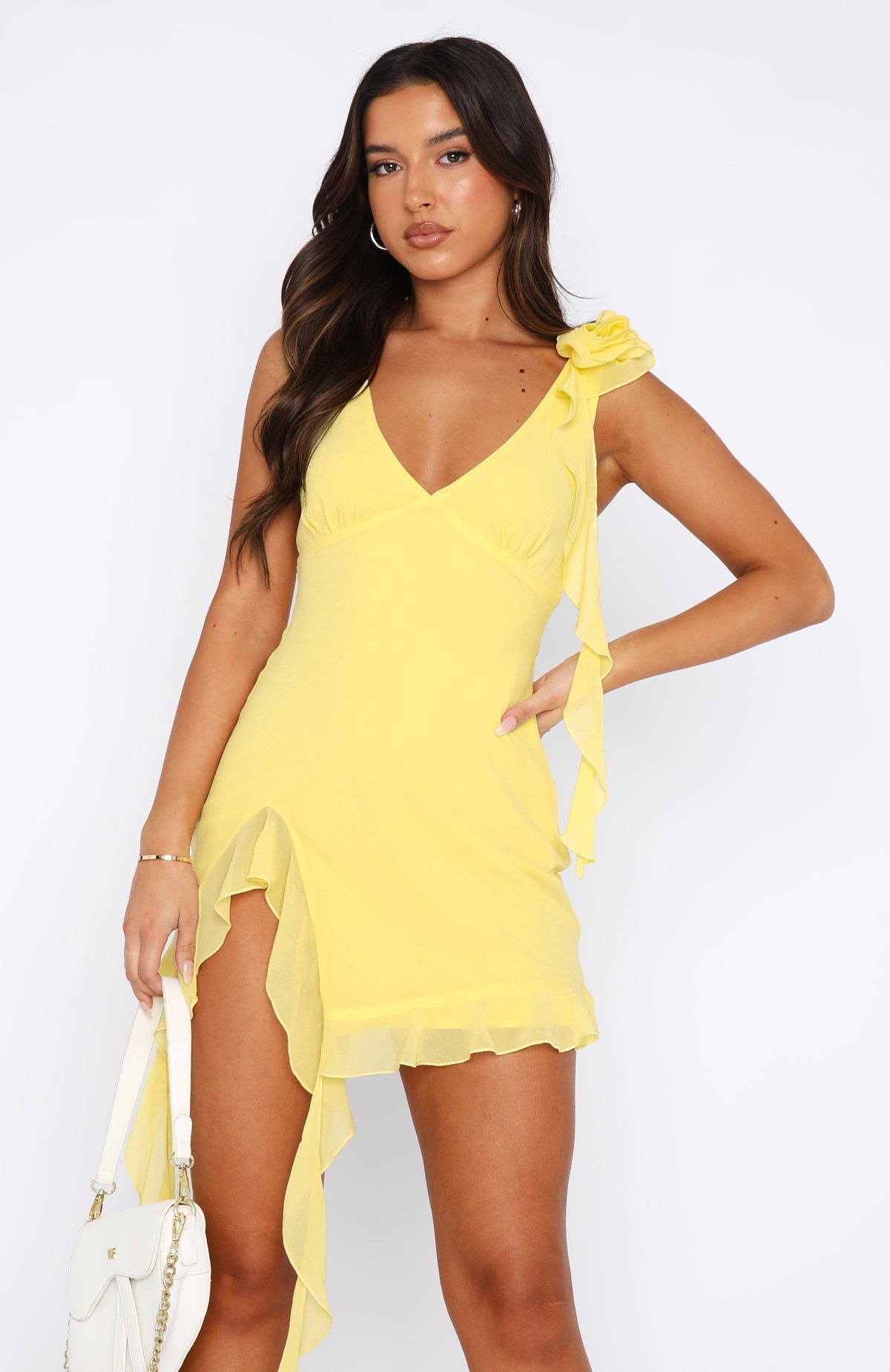 White Fox Like That Mini Dress Buttercup