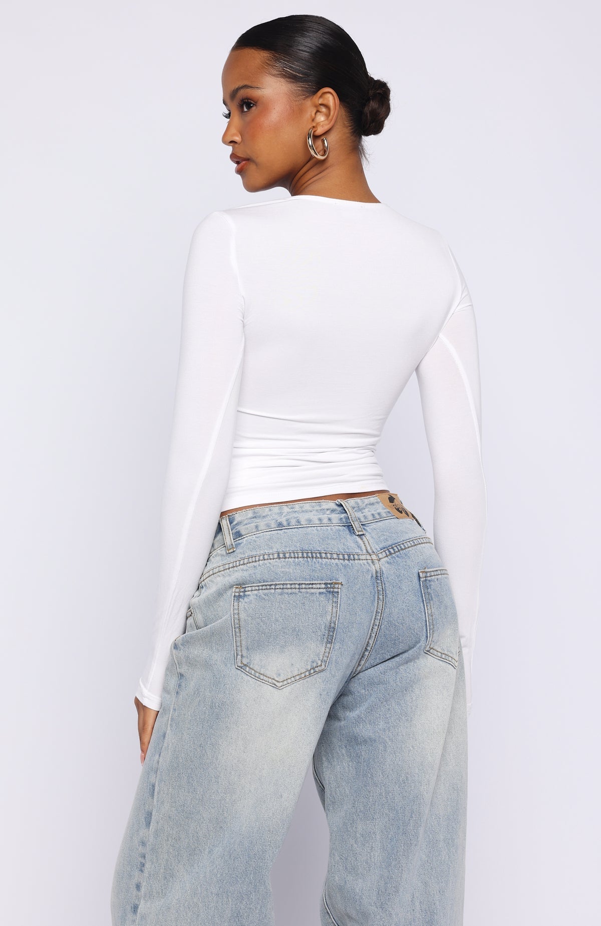 White Fox Only For Tonight Long Sleeve Top White