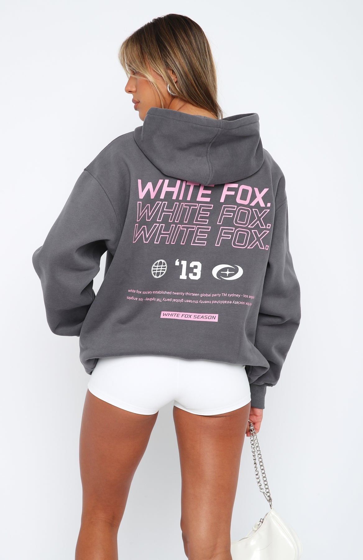 White Fox In Transit Oversized Hoodie Volcanic