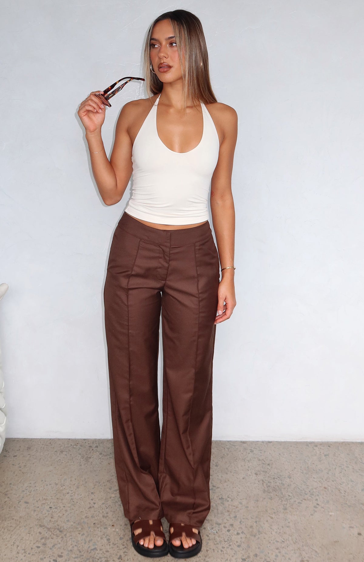 White Fox Keep It Cool Pants Chocolate