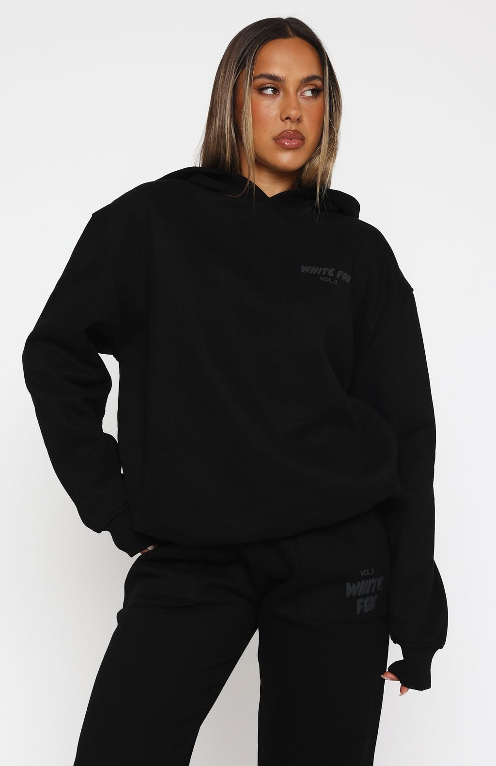 White Fox Offstage Hoodie Onyx