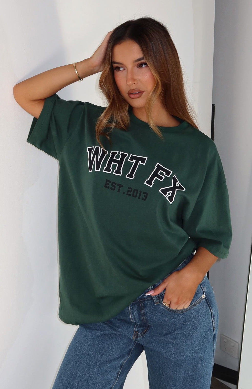 White Fox Varsity Tee Green