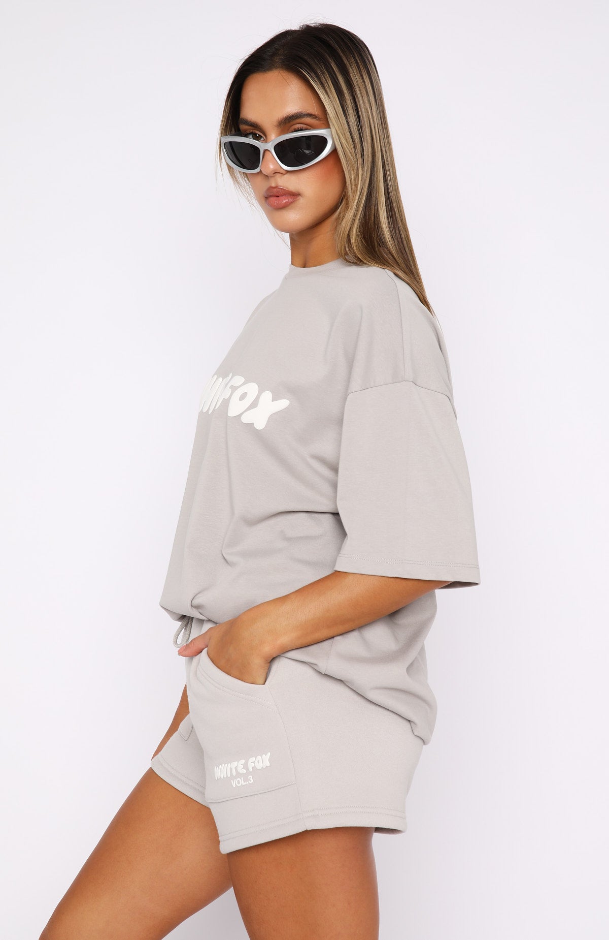 White Fox Offstage Oversized Tee Moon