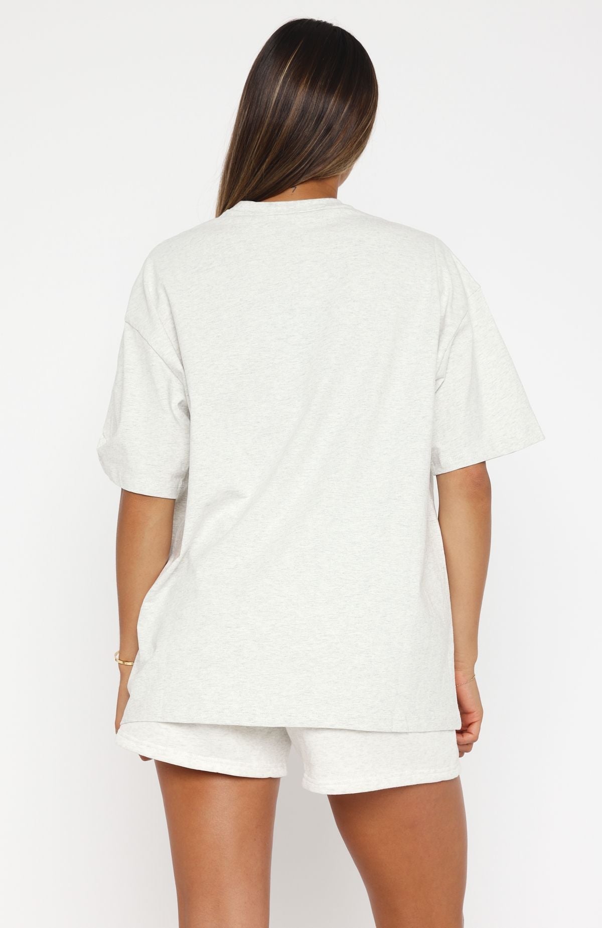 White Fox Offstage Oversized Tee Mineral Grey