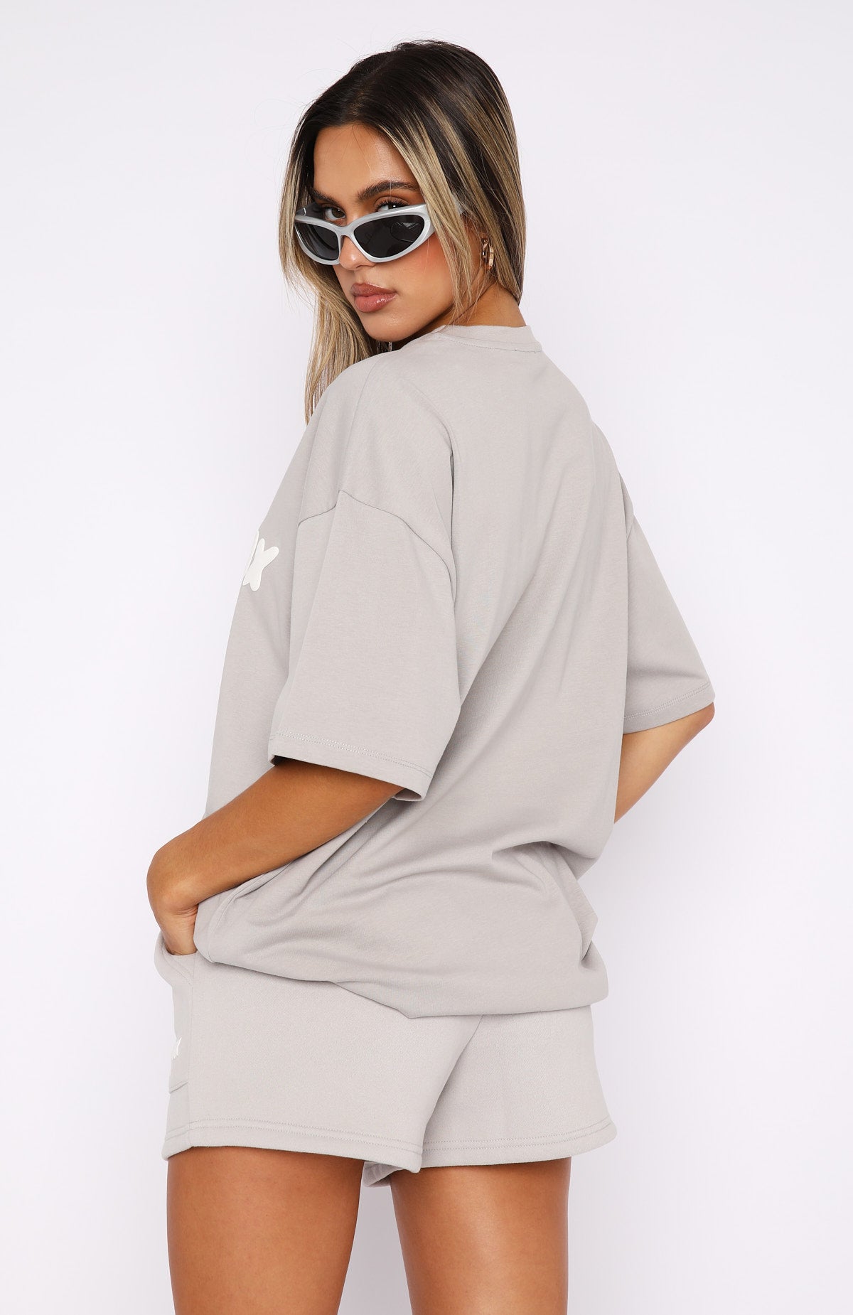 White Fox Offstage Oversized Tee Moon