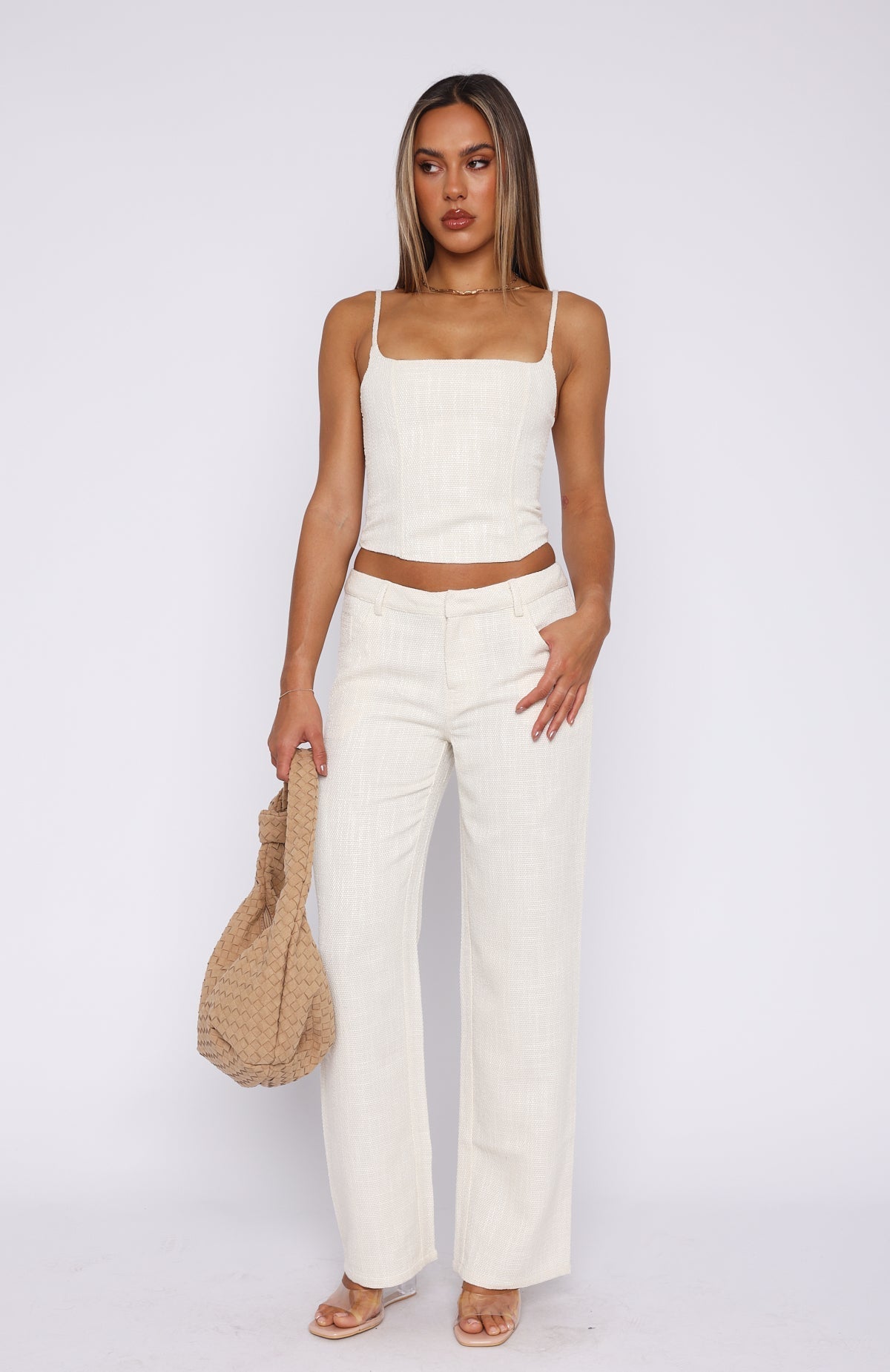 White Fox Head Rush Pants Cream