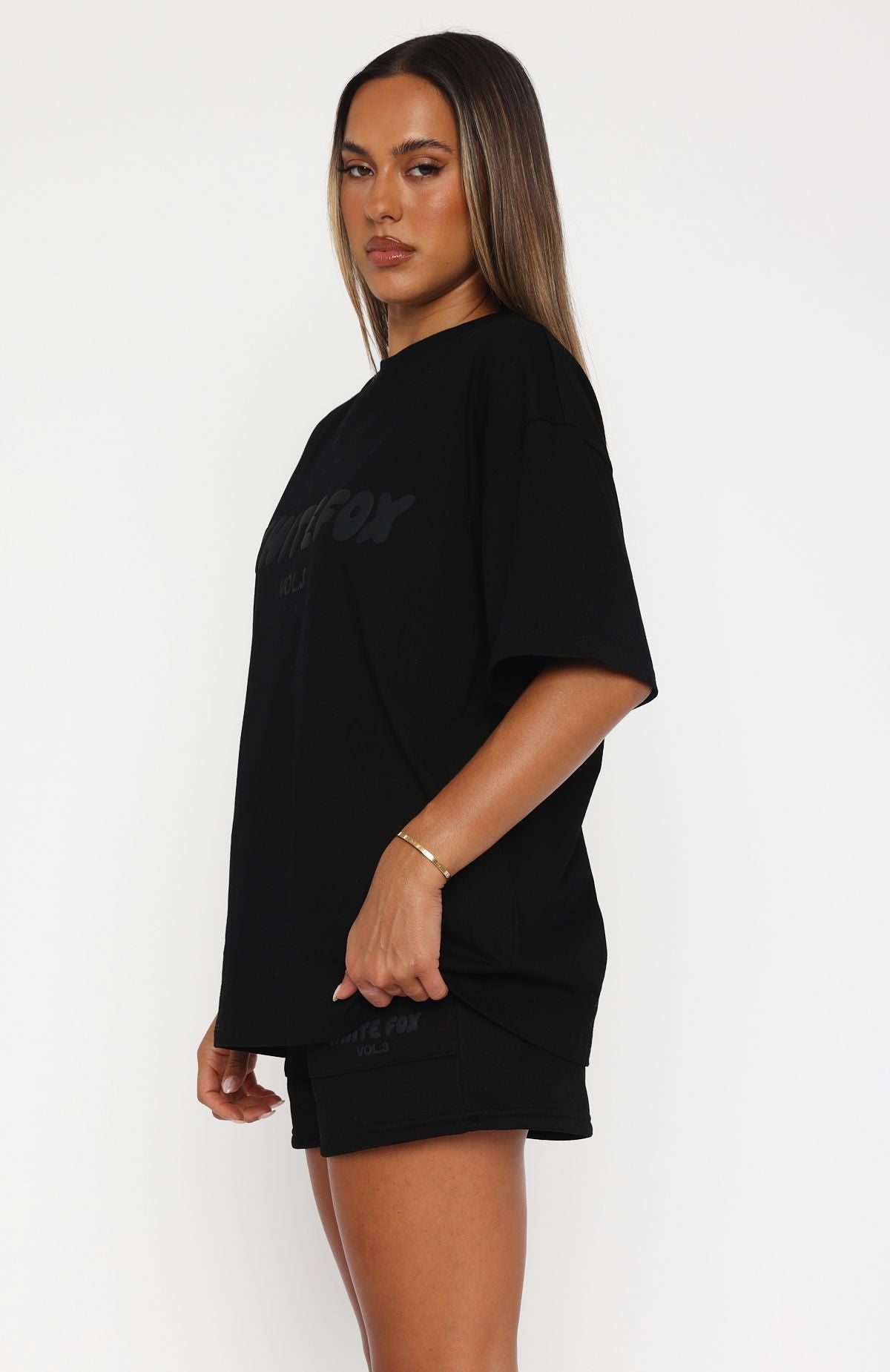 White Fox Offstage Oversized Tee Onyx