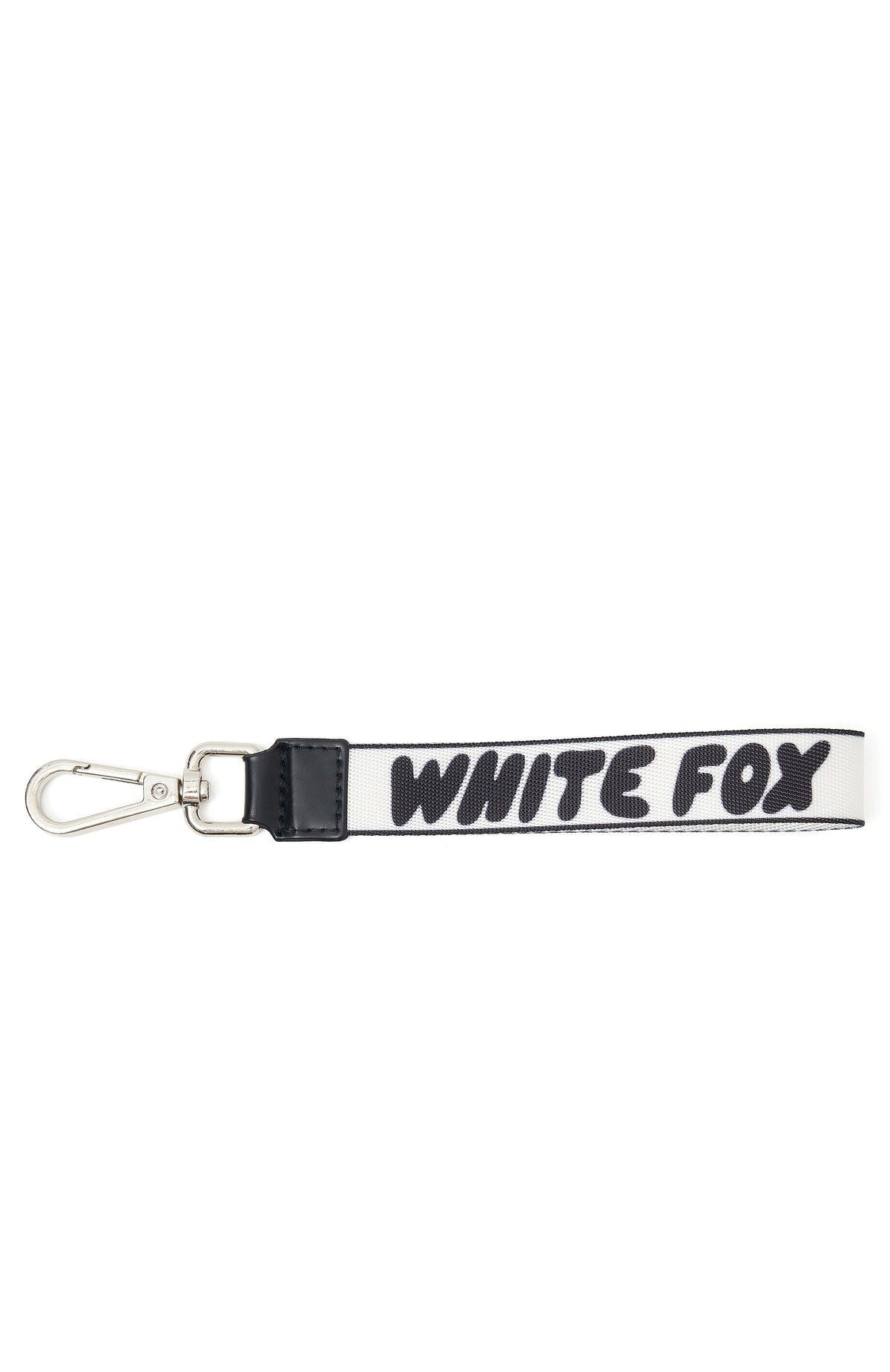 White Fox Next Level Strap Keychain Black