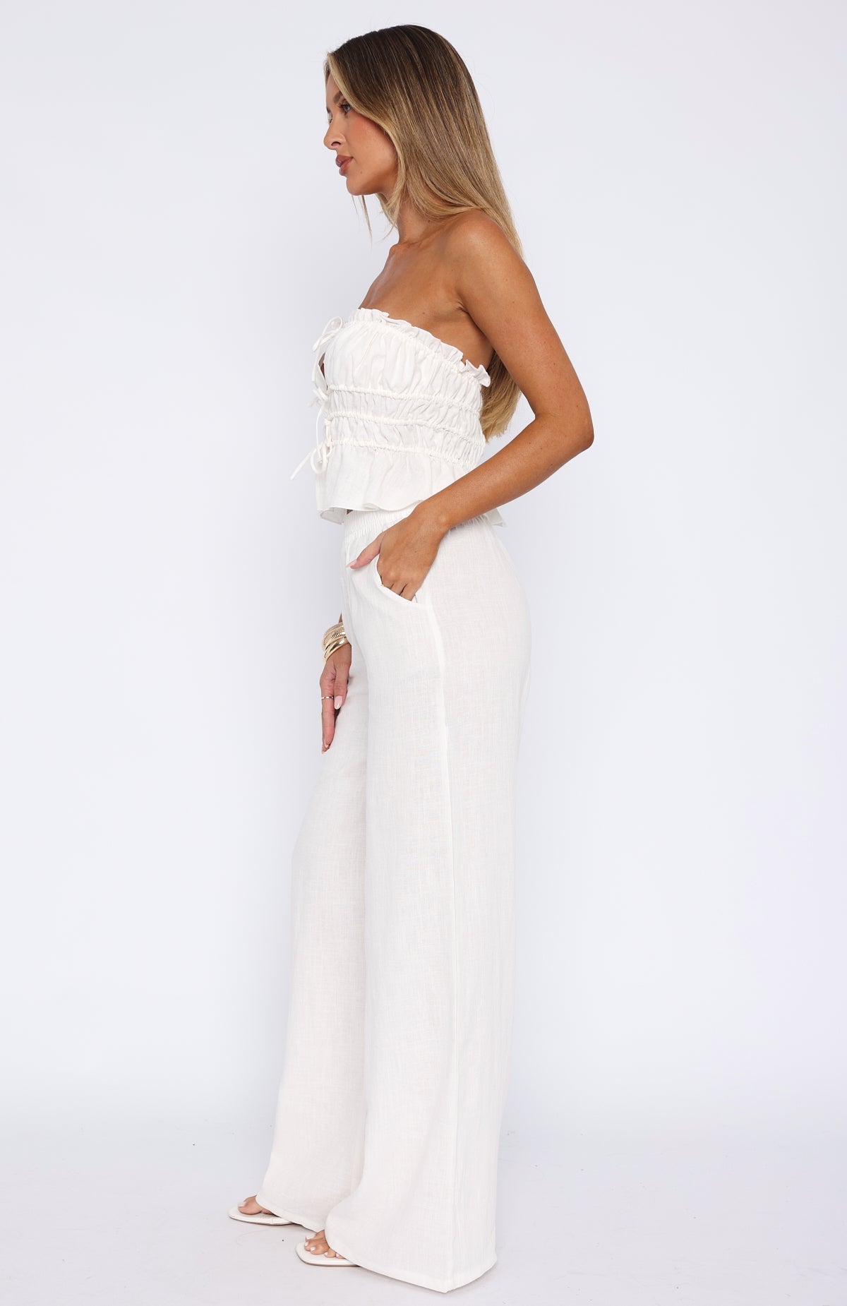 White Fox Secret Society Pants White