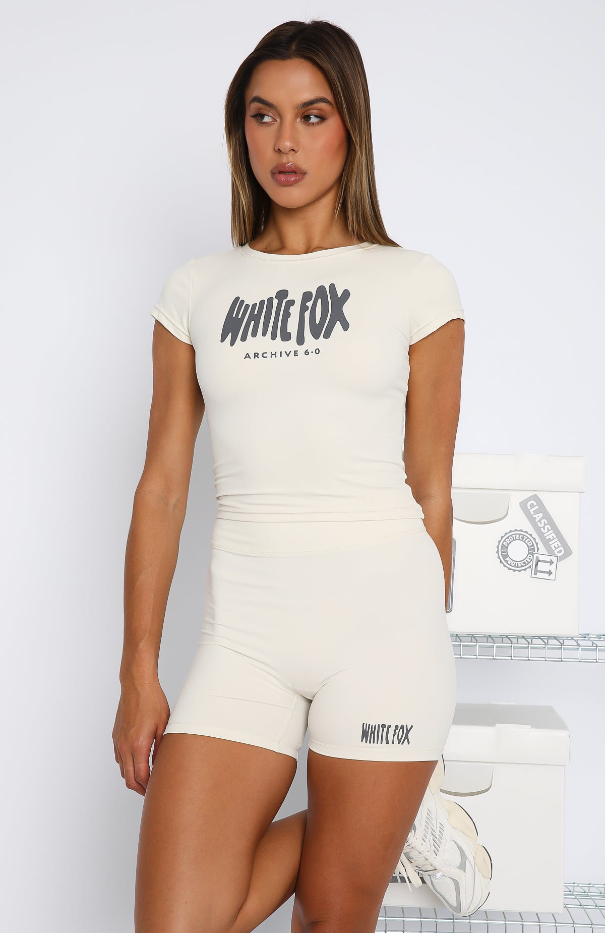 White Fox Archive 6.0 Bike Shorts Coconut