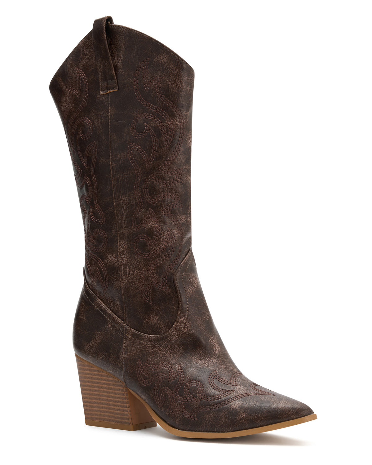 White Fox Alice Cowboy Boots Vintage Brown