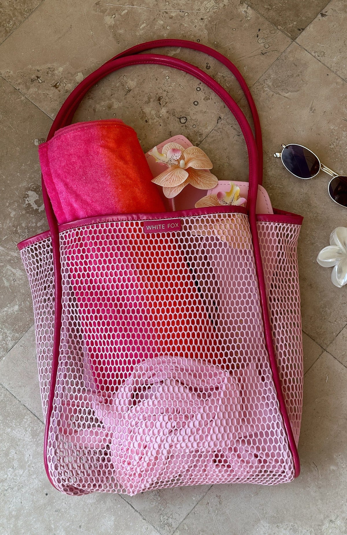White Fox Aria Shoulder Bag Pink