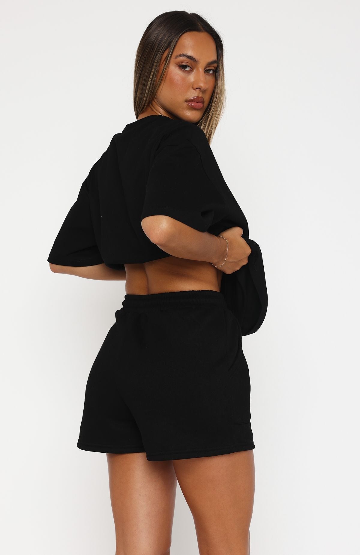 White Fox Offstage Lounge Shorts Onyx