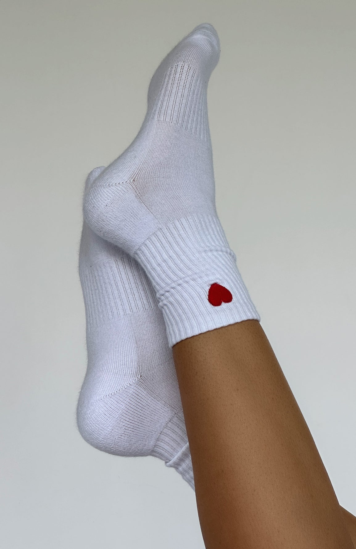 White Fox In Your Heart Socks White