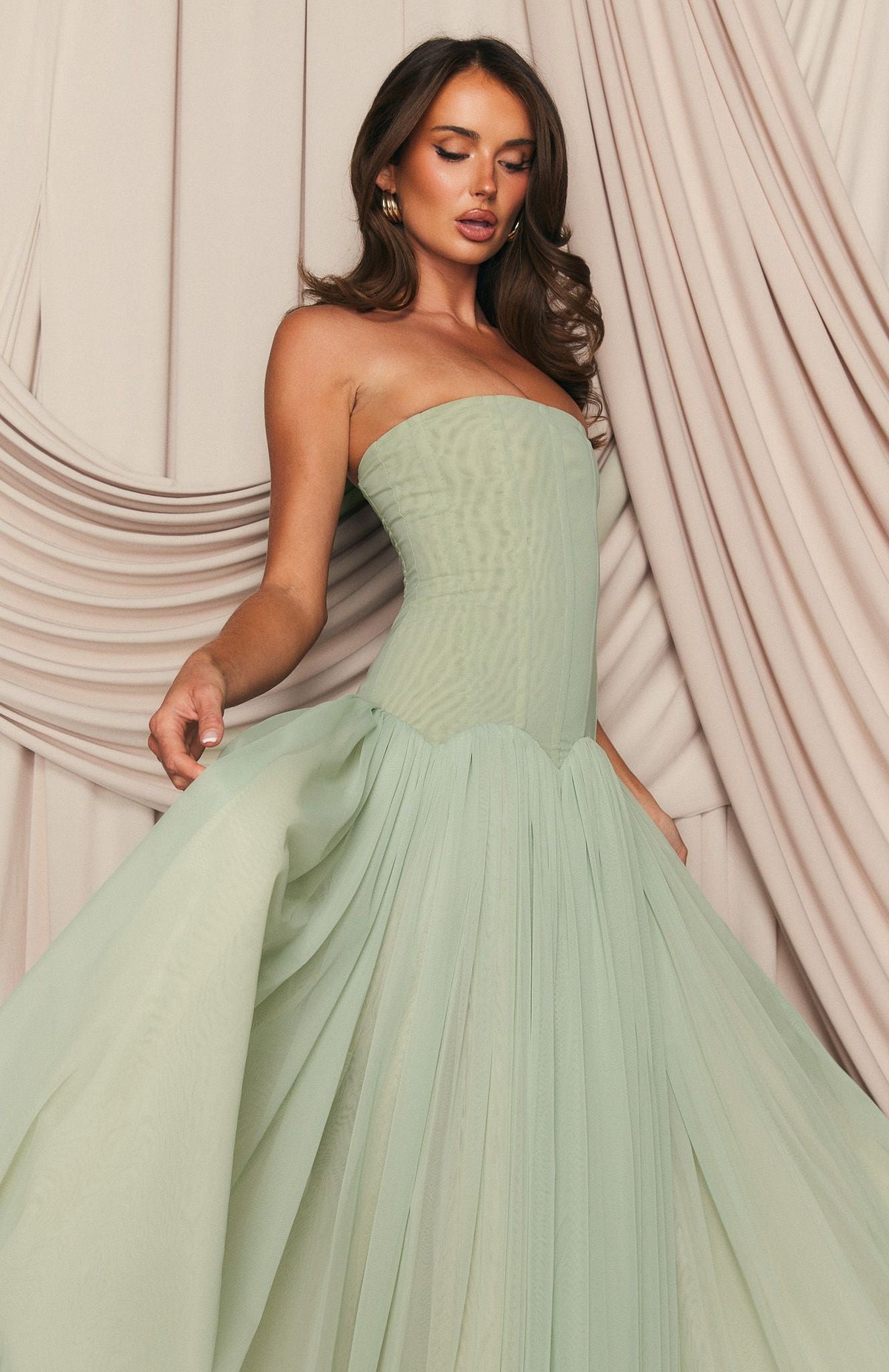 White Fox Magic Muse Maxi Dress Mint