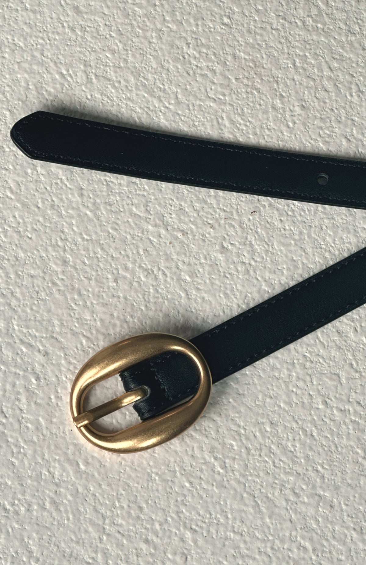 White Fox Ron Belt Black/Vintage Gold