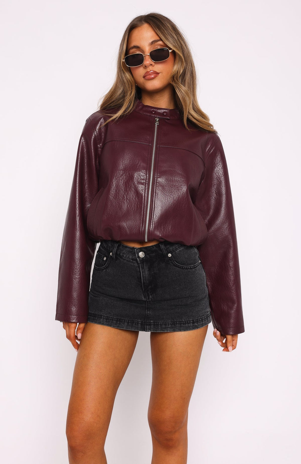 White Fox All Your Problems Denim Skort Black Acid