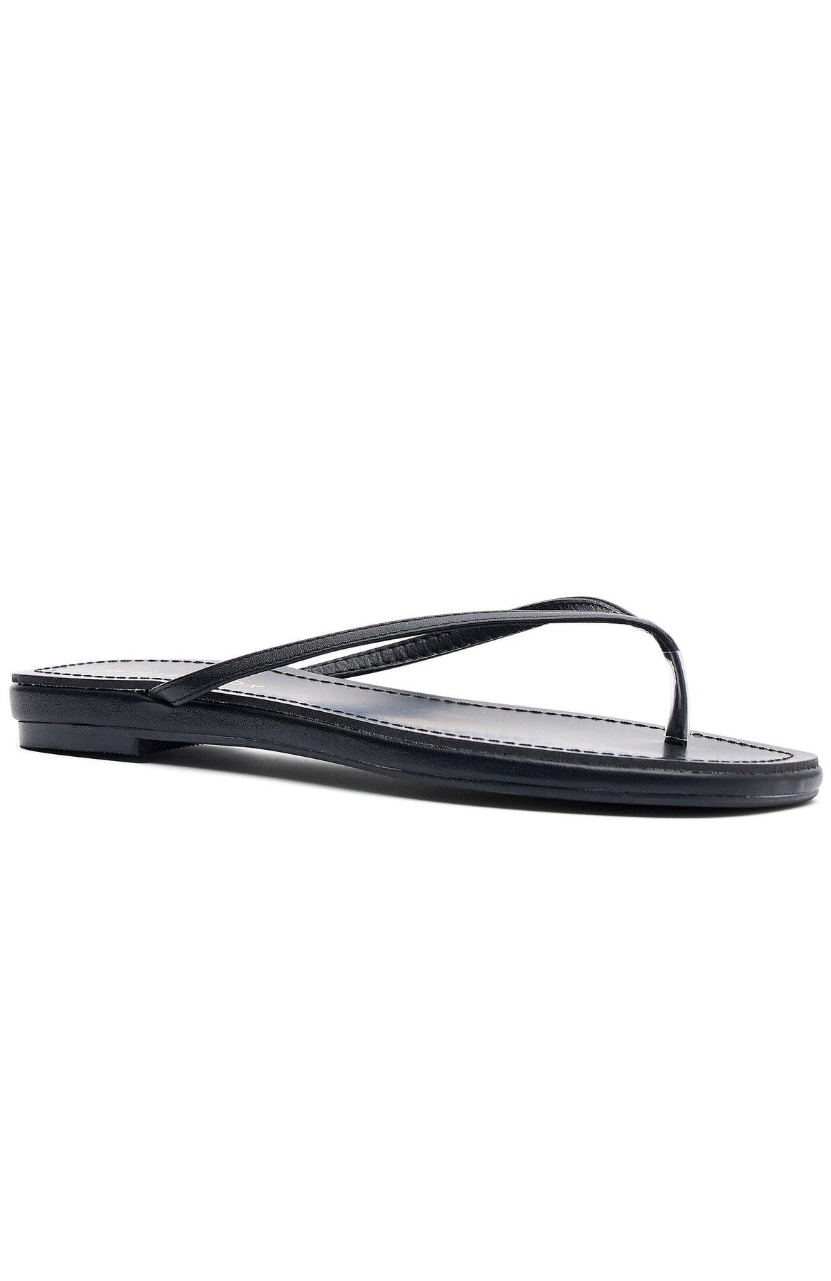 White Fox Roma Thong Sandals Black