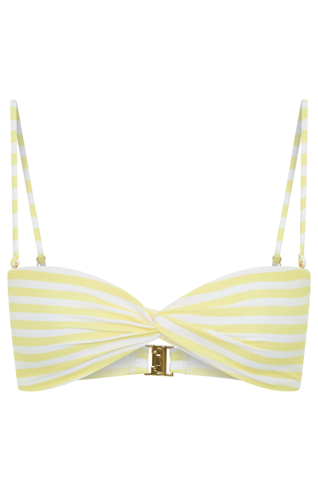 White Fox Kaya Bikini Top Lemoncello Stripe