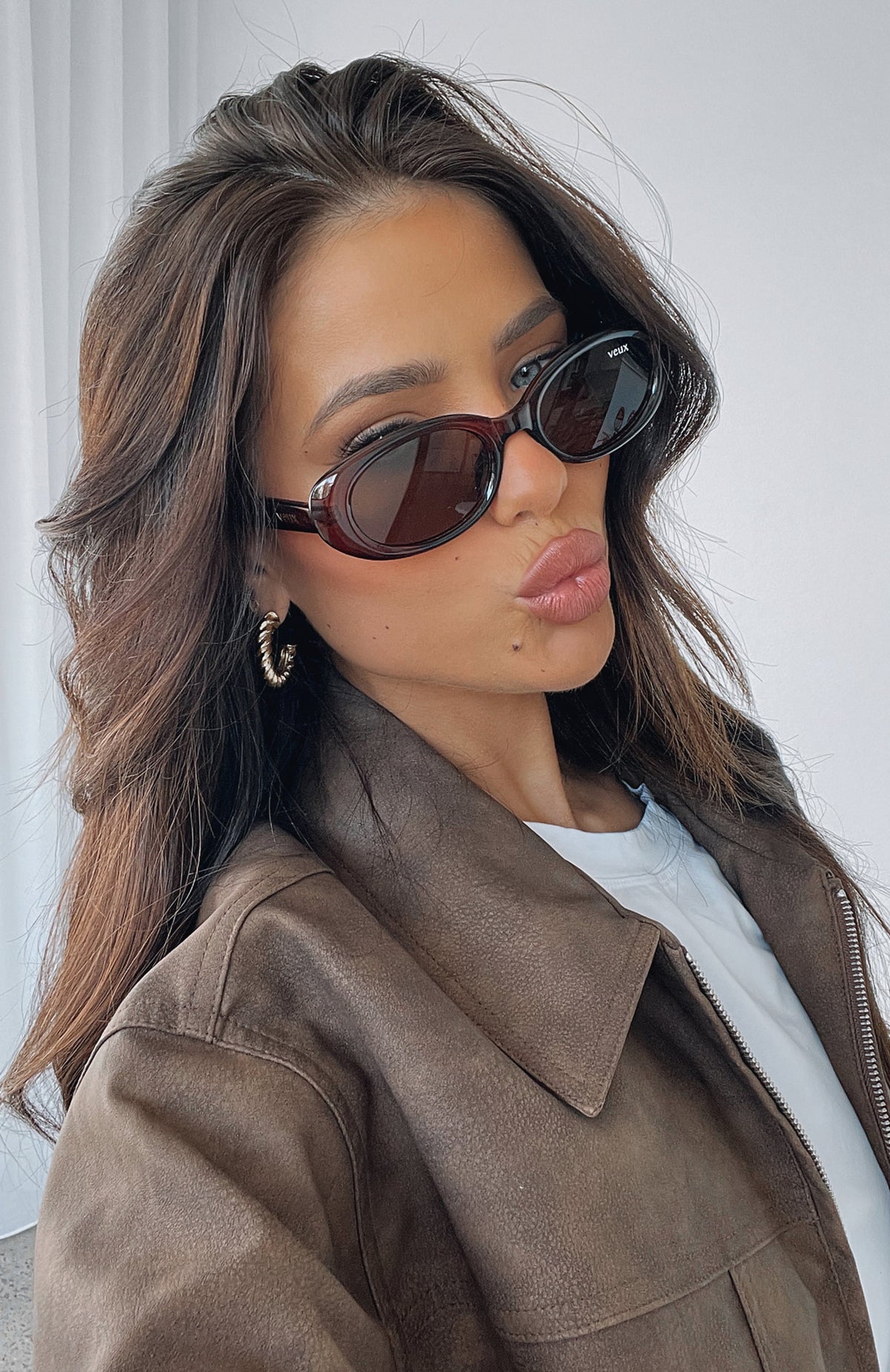White Fox Olivia Sunglasses Brown
