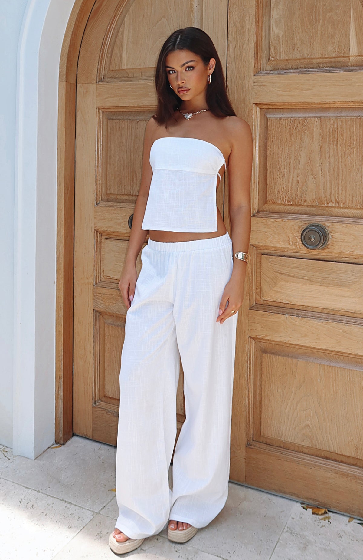 White Fox I Knew You'd Leave Pants White