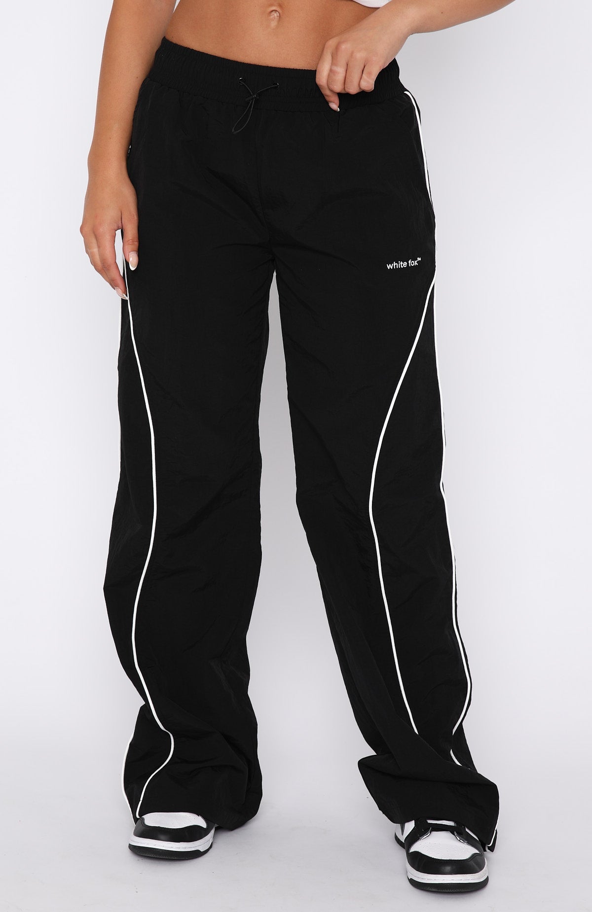 White Fox Unphased Track Pants Black