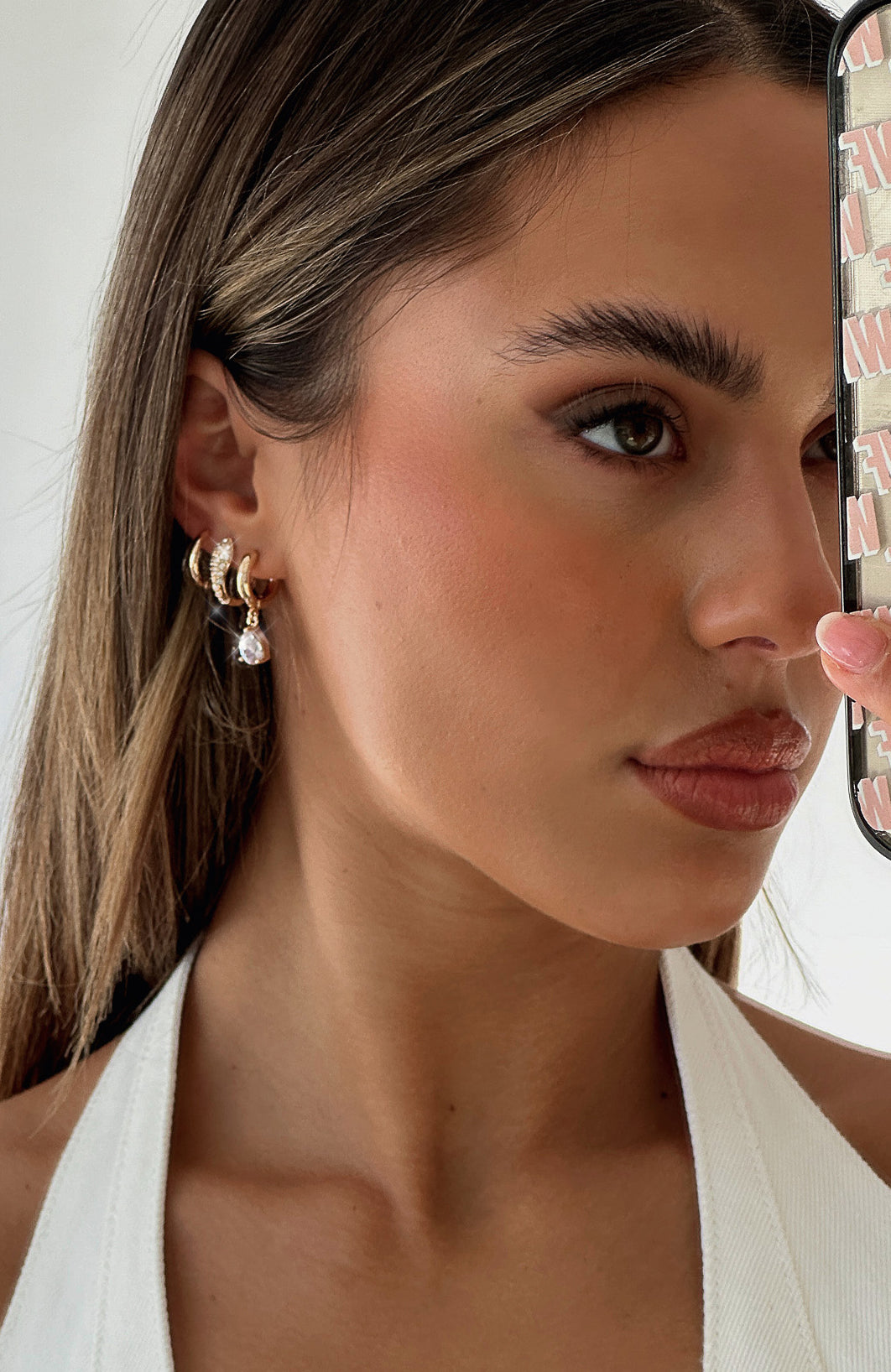 White Fox Little Things Earrings Set Gold