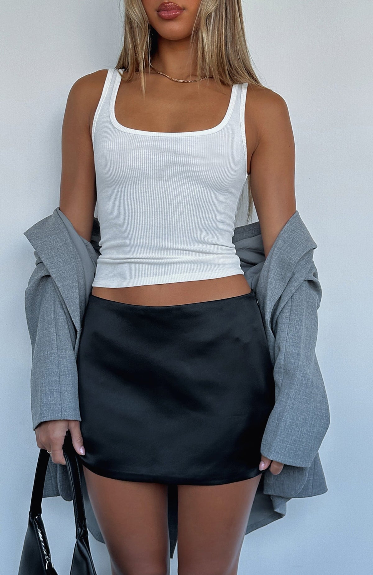 White Fox It's Go Time Mini Skirt Black