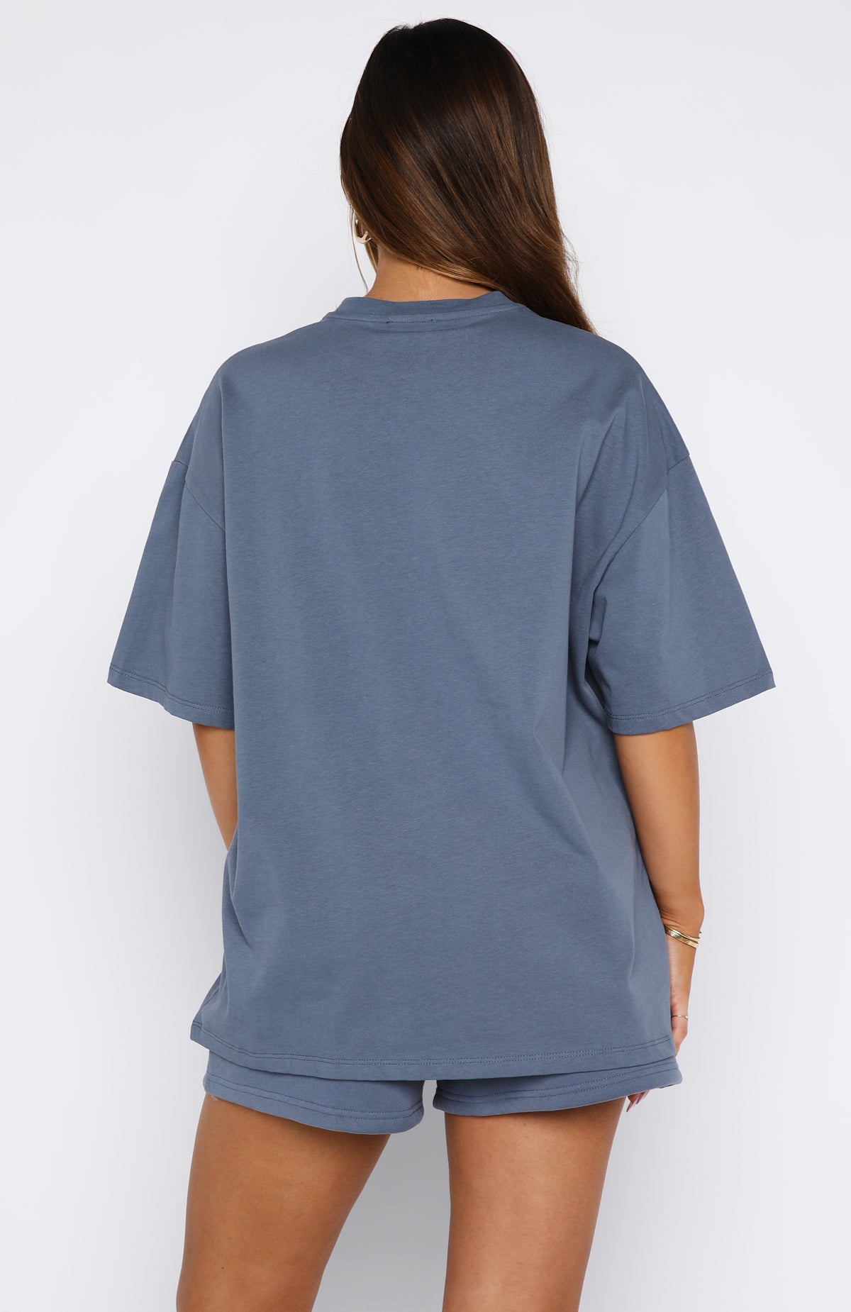 White Fox Offstage Oversized Tee Ocean