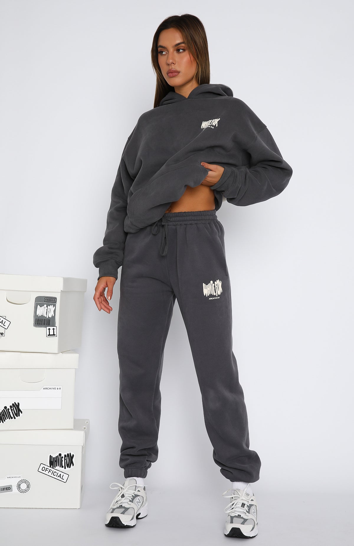 White Fox Archive 6.0 Oversized Hoodie Ash