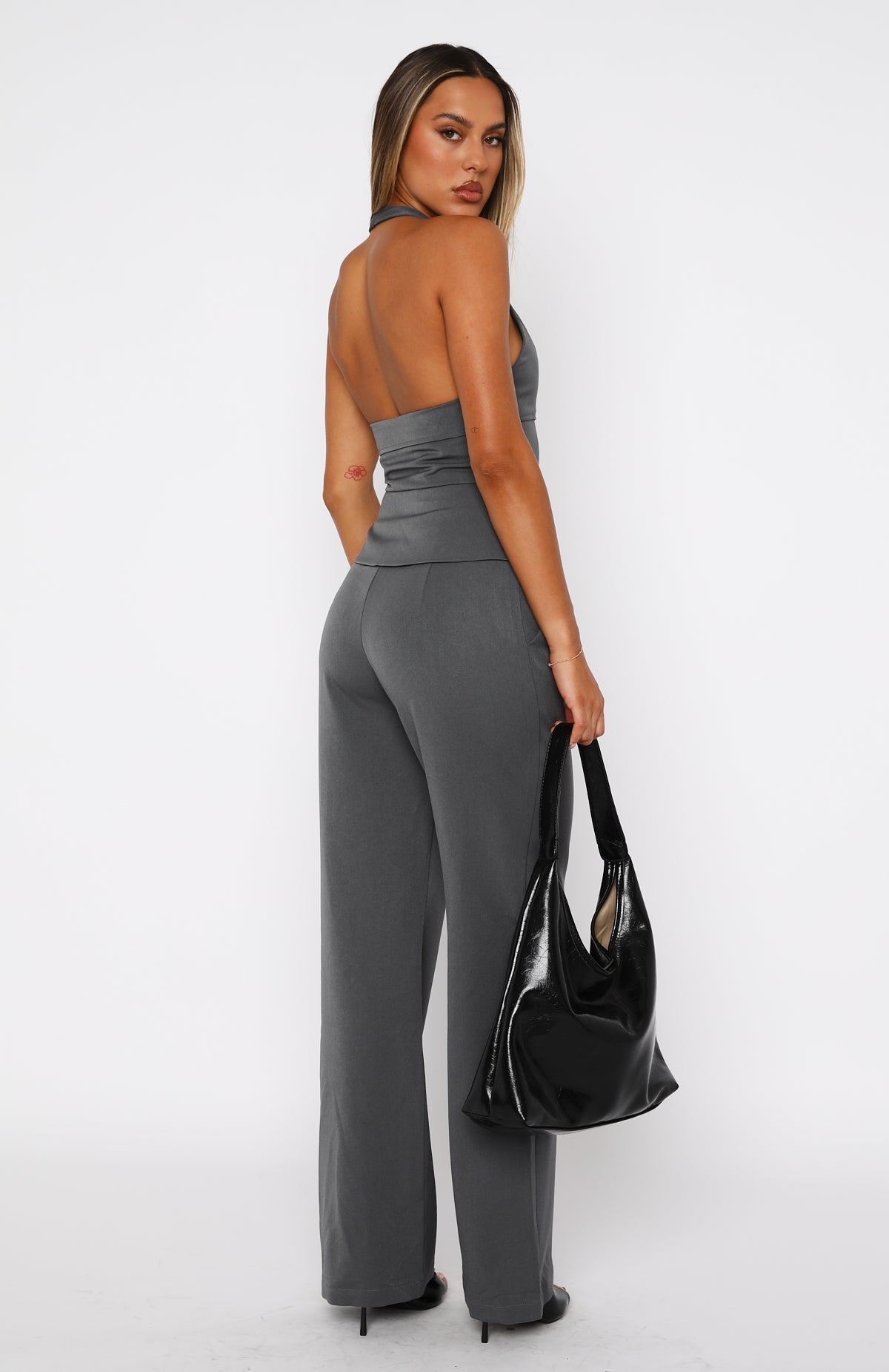 White Fox Only Acting Pants Charcoal
