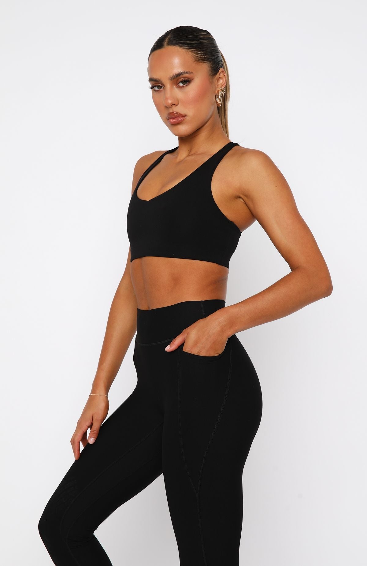 White Fox Stamina Sports Bra Black