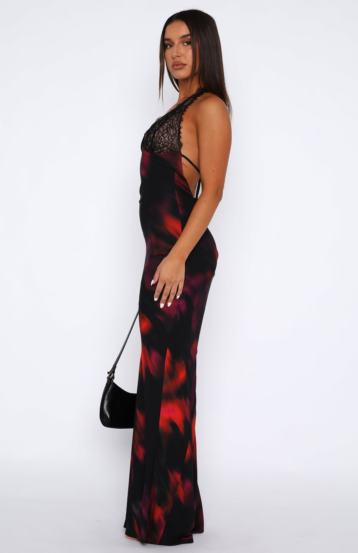 White Fox Beyond The Stars Maxi Dress Sangria Floral
