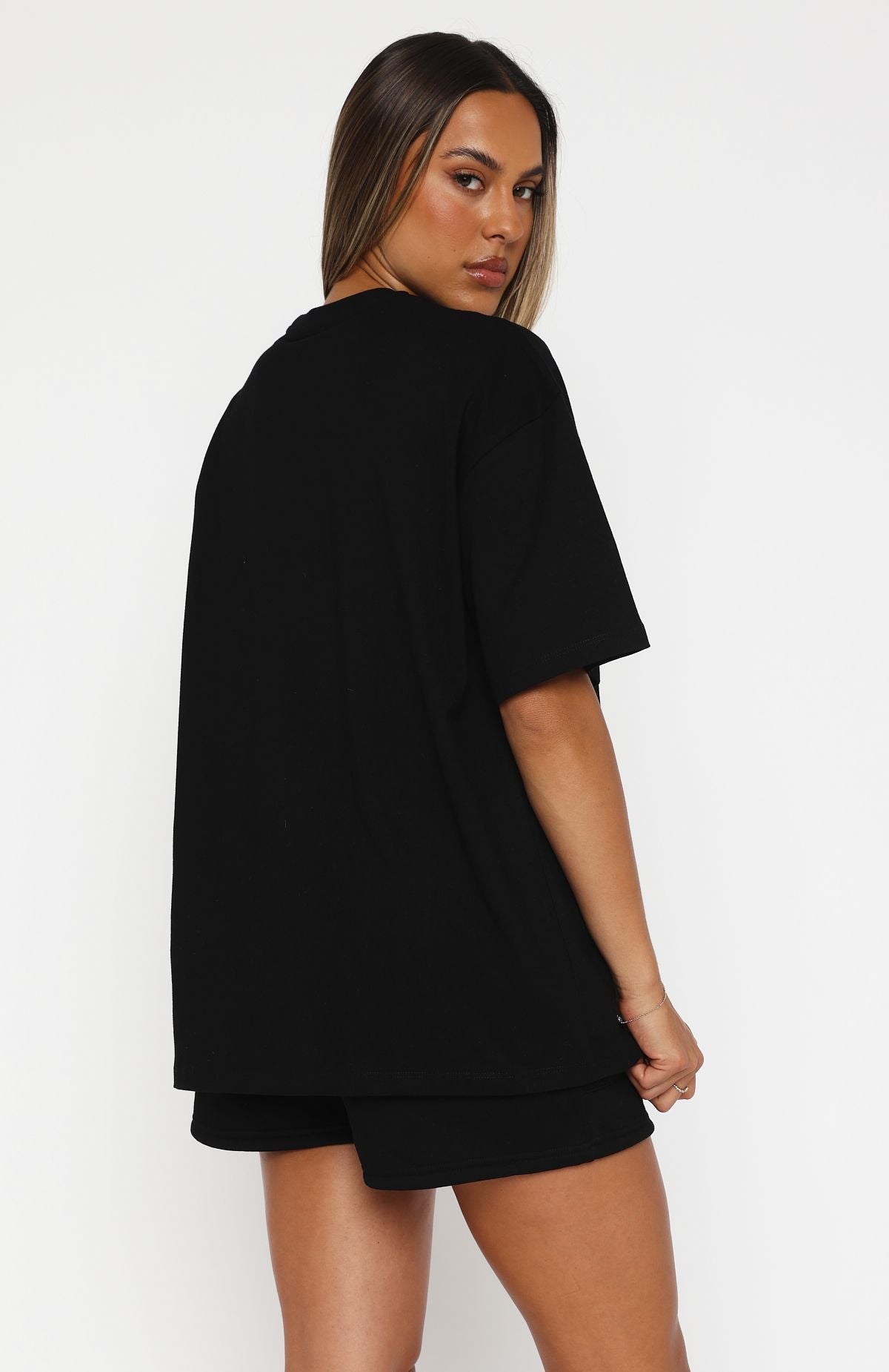 White Fox Offstage Oversized Tee Onyx