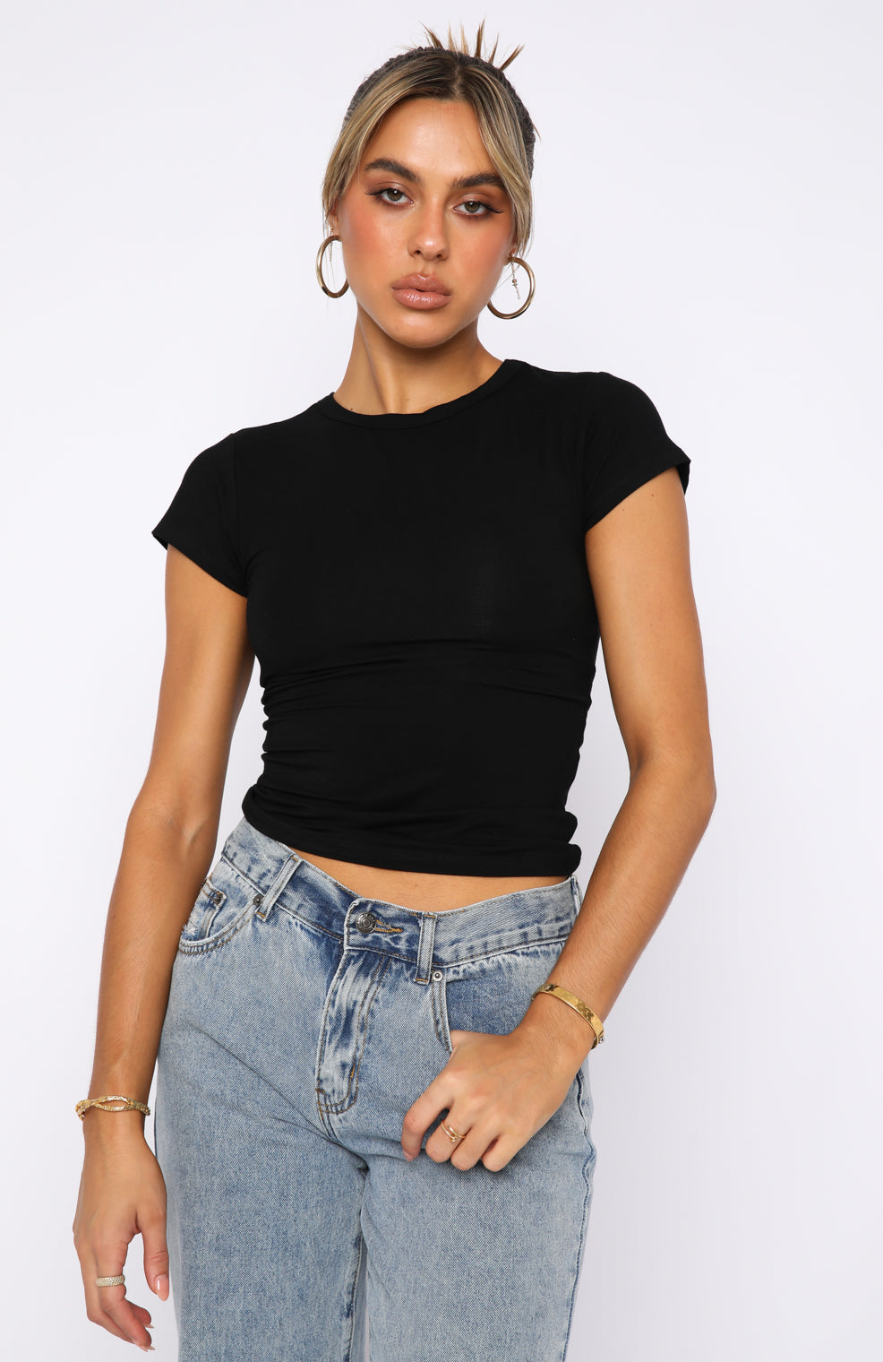 White Fox Too Blessed Tee Black
