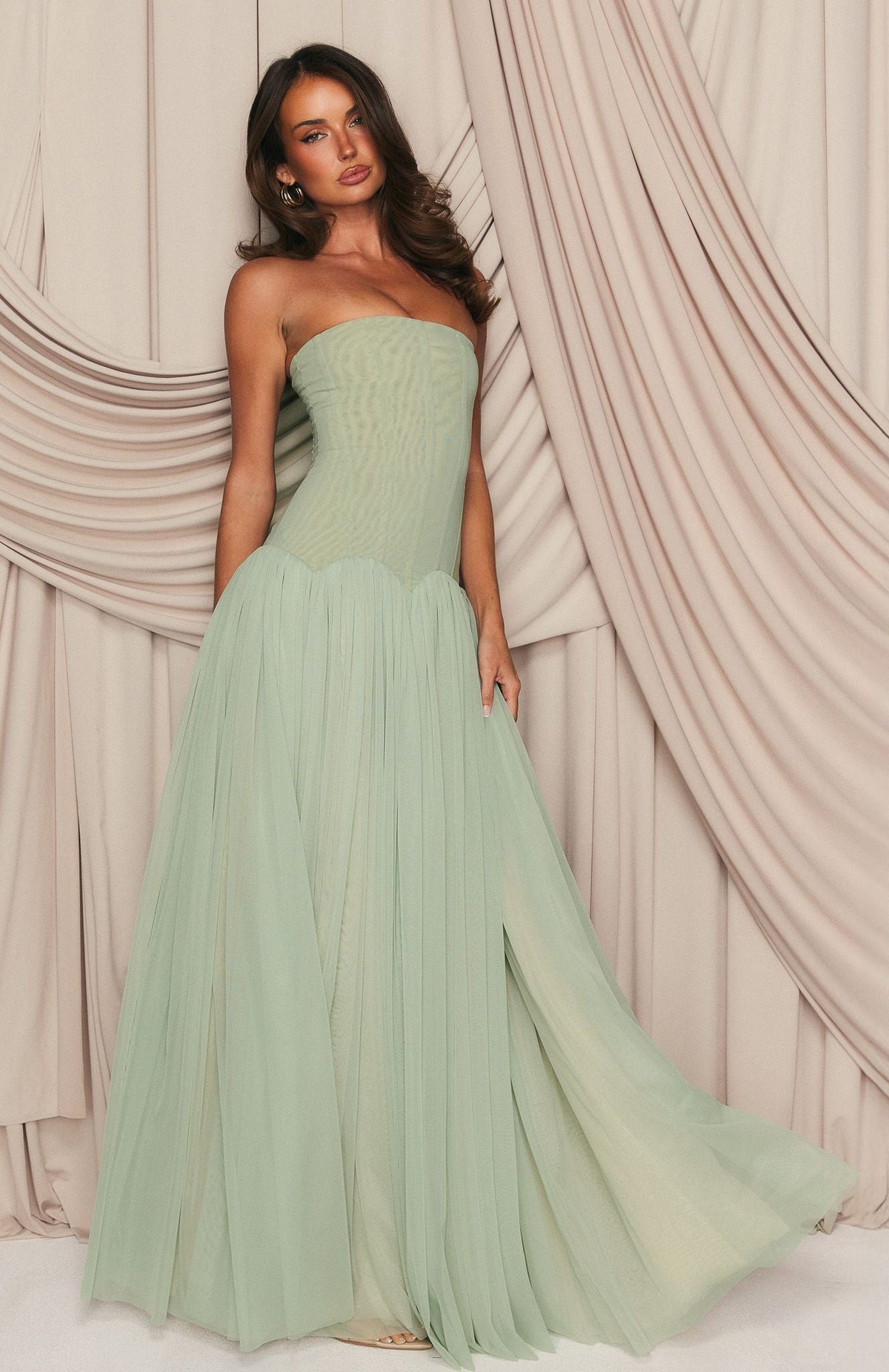 White Fox Magic Muse Maxi Dress Mint