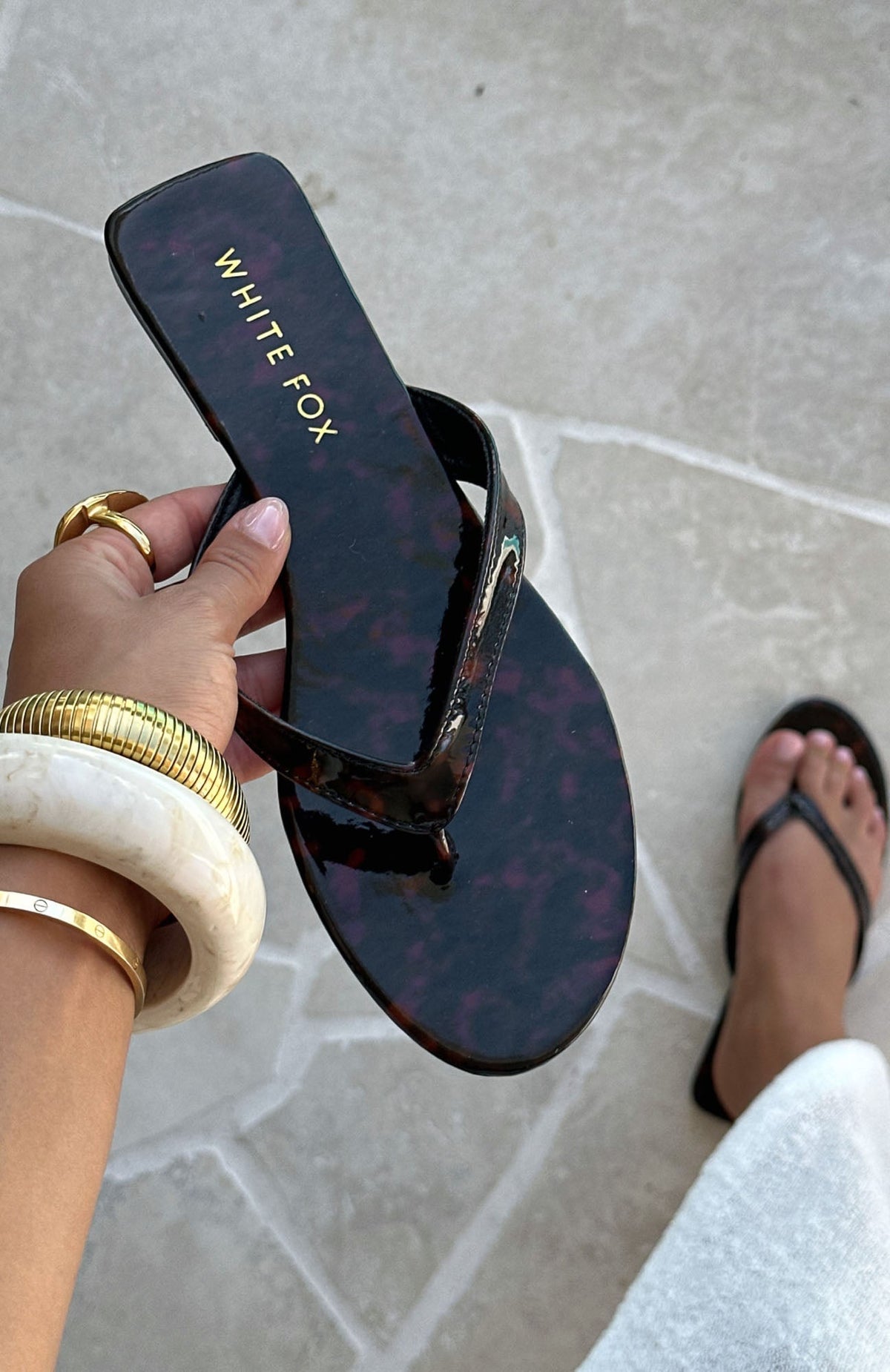White Fox Leilani Sandals Tortoise
