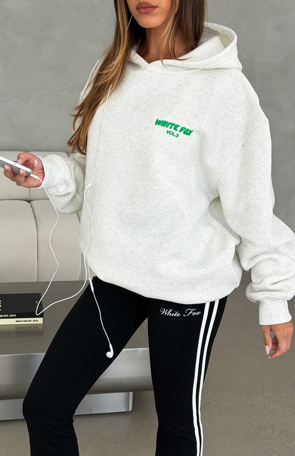 White Fox Offstage Hoodie Glacier Grey