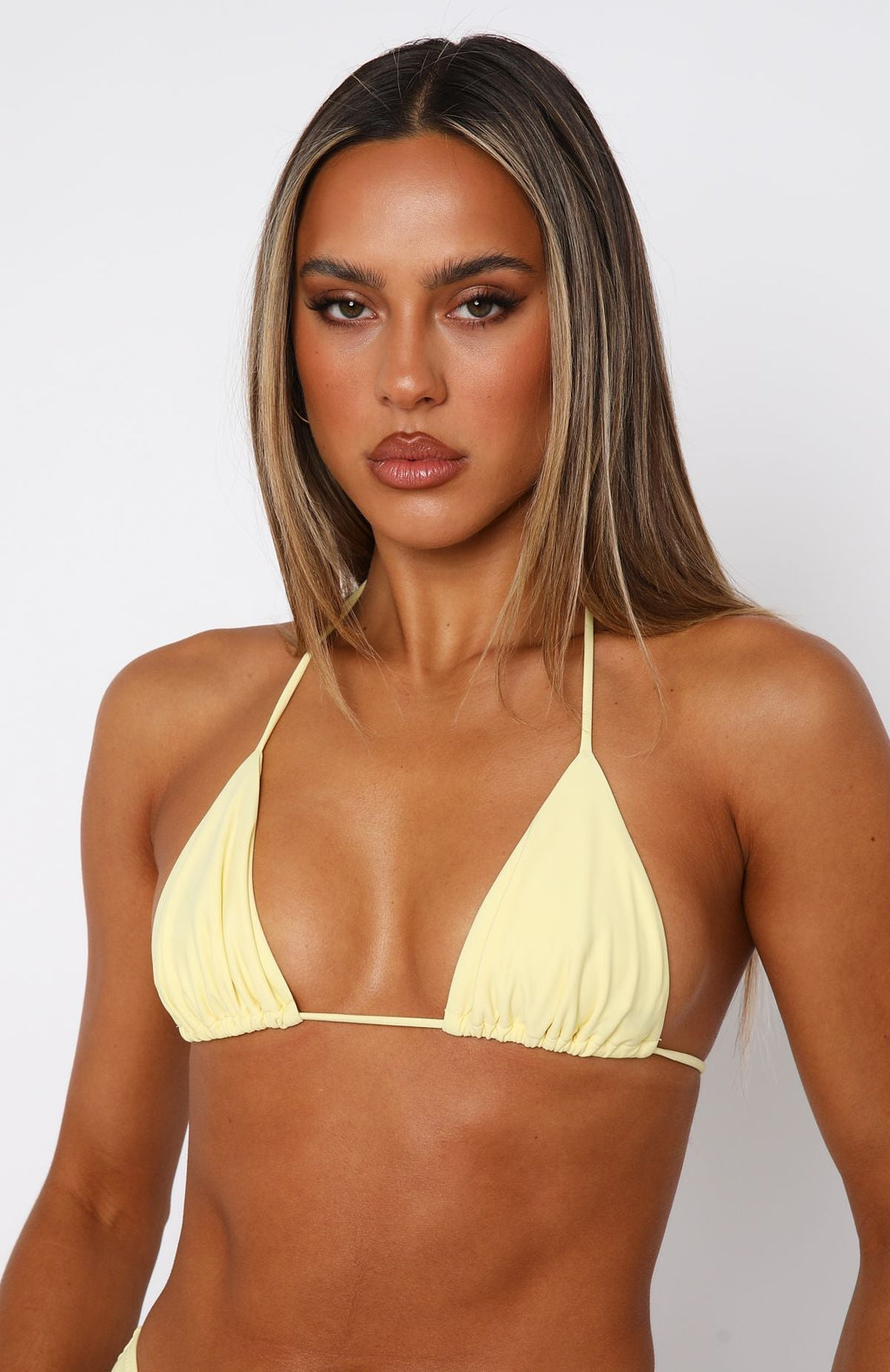 White Fox Golden Hour Bikini Top Lemon