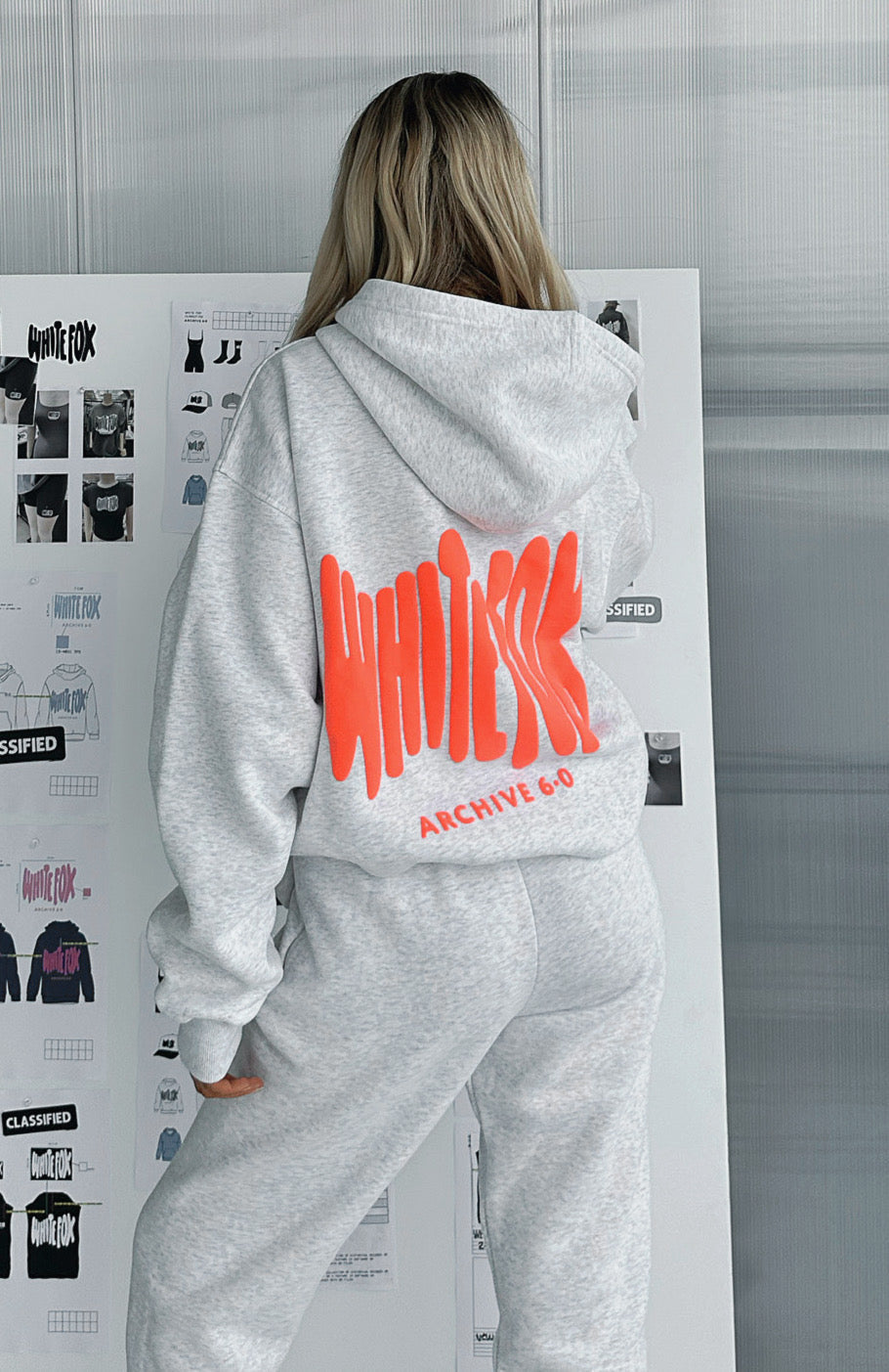 White Fox Archive 6.0 Oversized Hoodie Cloudburst