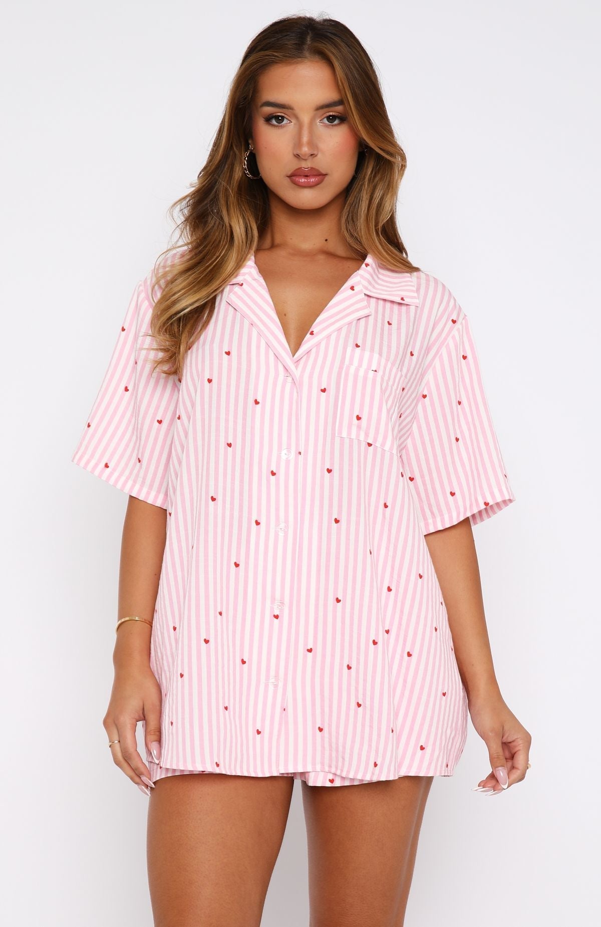 White Fox Offline Pyjama Set Pink Sweetheart