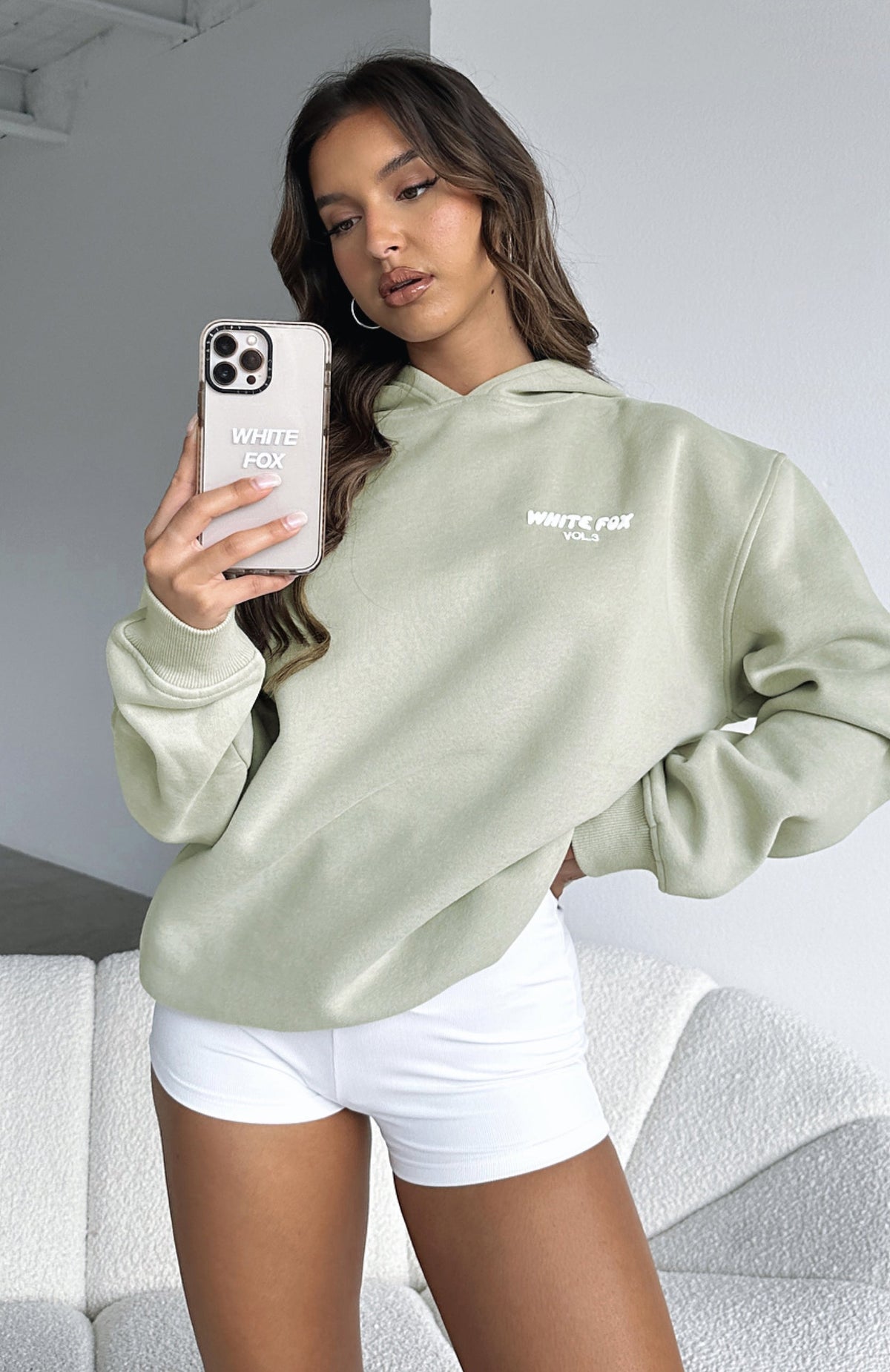 White Fox Offstage Hoodie Moss