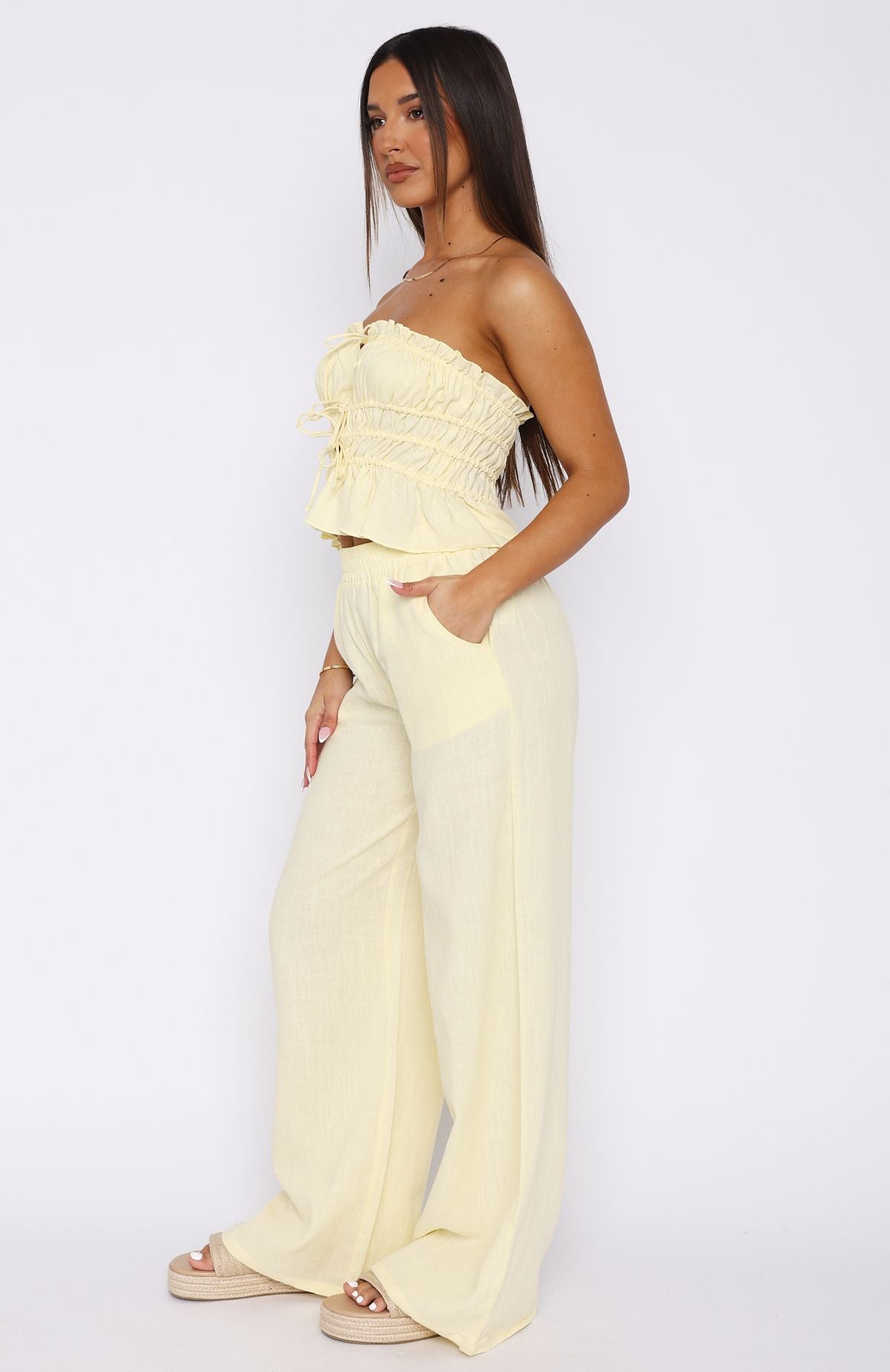 White Fox Secret Society Pants Lemon