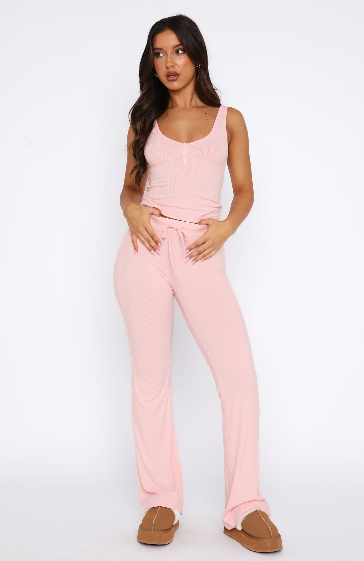 White Fox Daydreaming Pyjama Set Baby Pink
