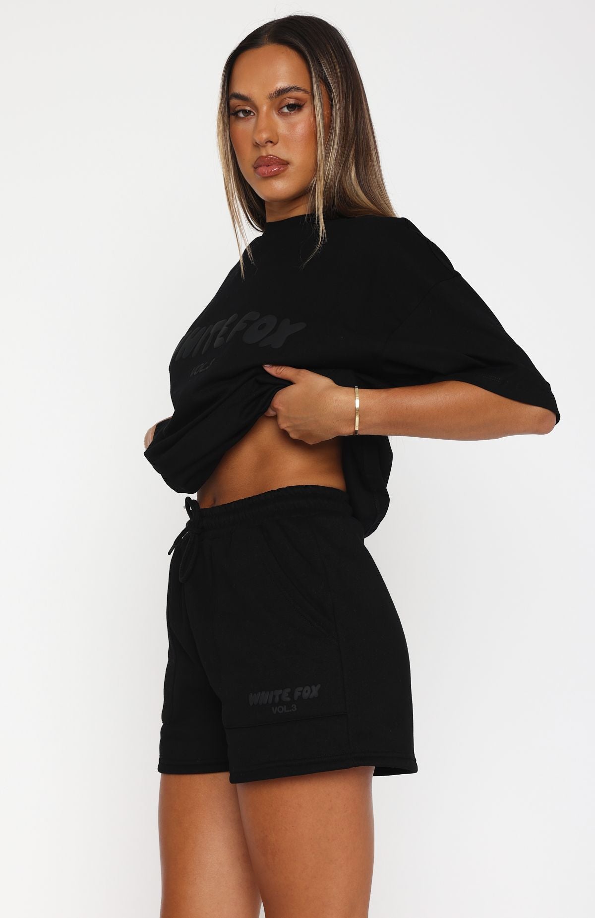 White Fox Offstage Lounge Shorts Onyx