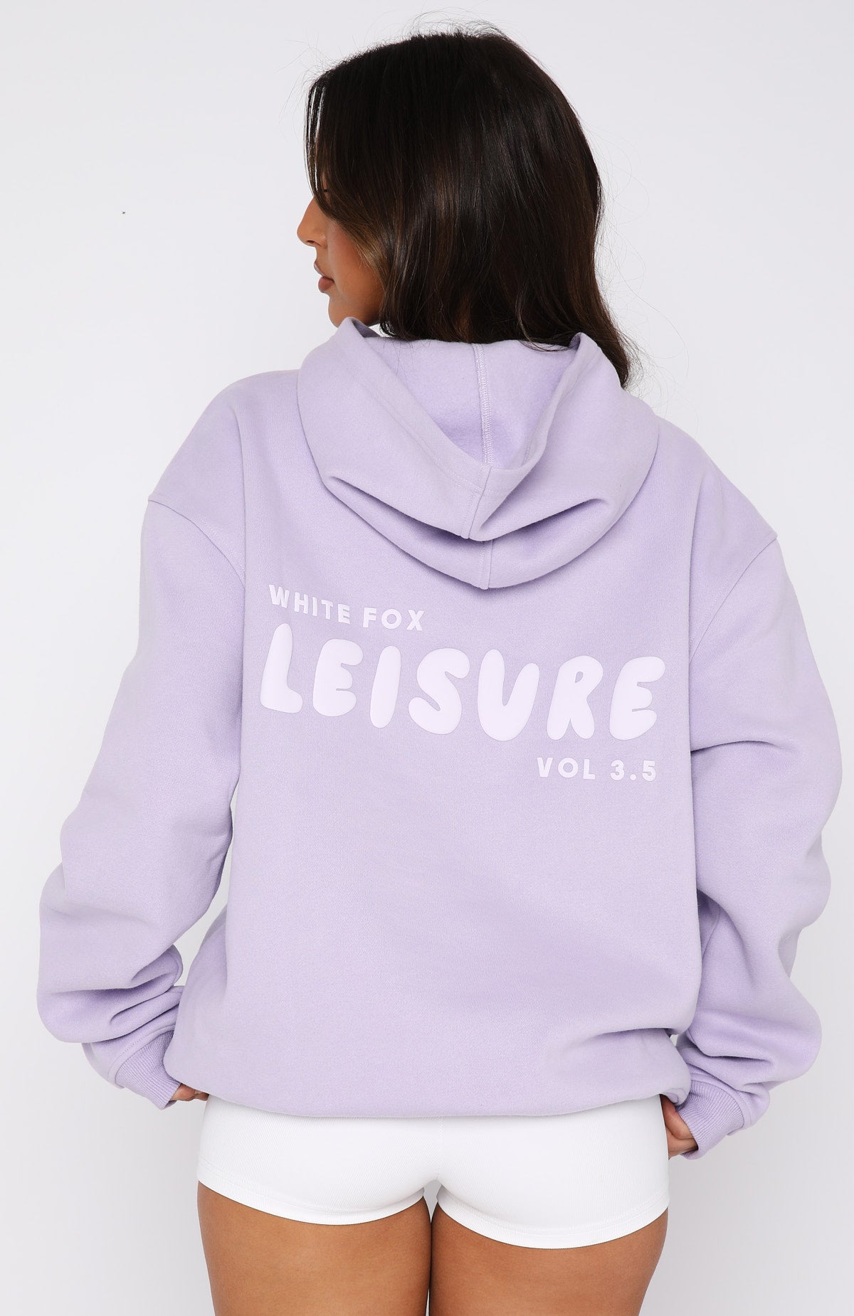 White Fox Leisure Series Oversized Hoodie Lavender